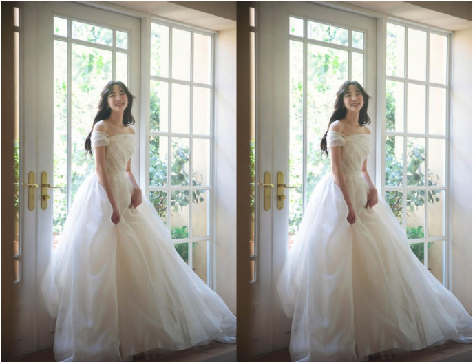 Tóc cô dâu có mái