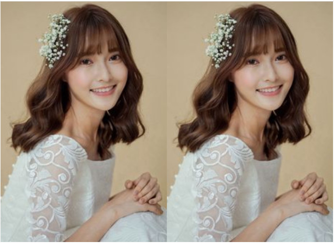 Tóc cô dâu có mái