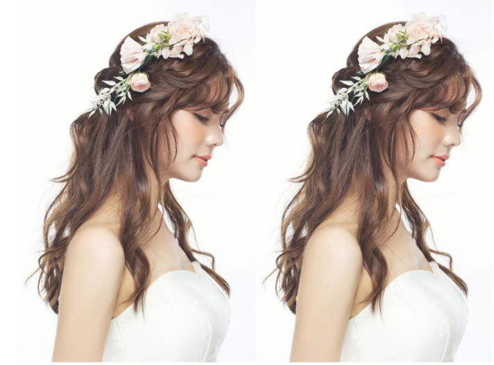 Tóc cô dâu có mái